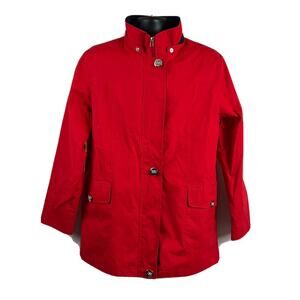 Big Chill Women’s Full Zip Jacket Red Front Pockets Size XL